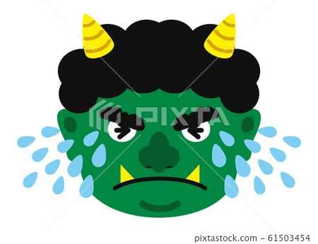 插圖:Oni Oni Setsubun豆Maki材料面部表情臉綠色惡魔Midorioni綠色Midori(帶有矢量) 插圖:Oni Oni Setsubun豆Maki材料面部表情臉綠色惡魔Midorioni綠色Midori(帶有矢量) 61503454