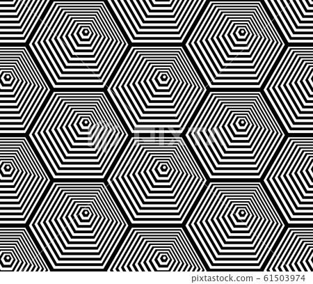 Seamless hexagons pattern. Lines texture. - Stock Illustration ...