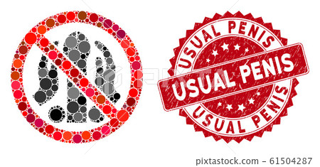 Collage Not Masturbate Icon with Textured Usual Penis Seal Collage Not Masturbate Icon with Textured Usual Penis Seal 61504287