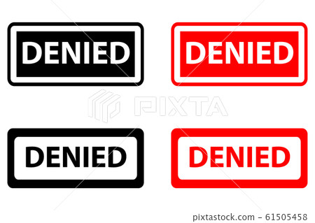 Denied rubber stamp 61505458