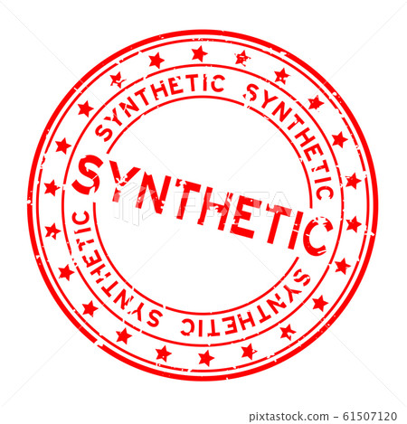 Grunge red synthetic word round rubber seal stamp Grunge red synthetic word round rubber seal stamp 61507120
