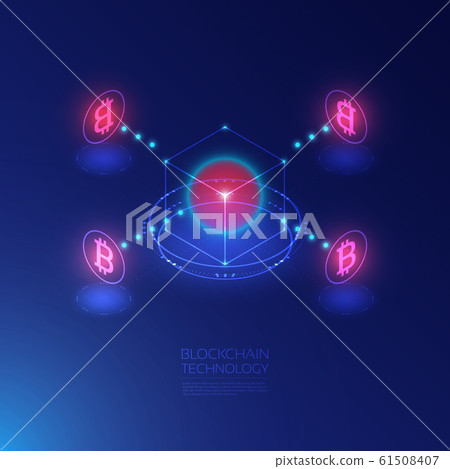 isometric blockchain - Stock Illustration [61508407] - PIXTA
