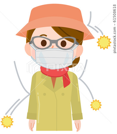 Clothes that are hard to adhere to pollen 61508618