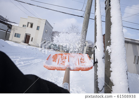 Snow removal work (POV shooting) 61508938