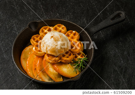 Waffles of Dutch, French and Belgian foods Waffles of Dutch, French and Belgian foods 61509200
