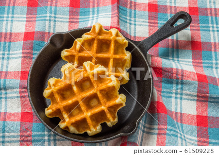 Waffles of Dutch, French and Belgian foods Waffles of Dutch, French and Belgian foods 61509228