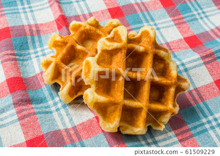 Waffles of Dutch, French and Belgian foods 61509229