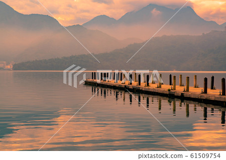 Wooden walking path thought reflection 61509754