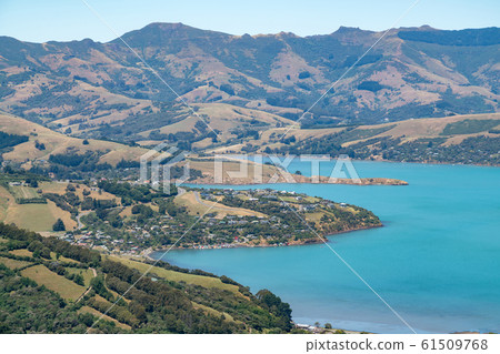 Akaroa city New Zealand east coast Akaroa city New Zealand east coast 61509768