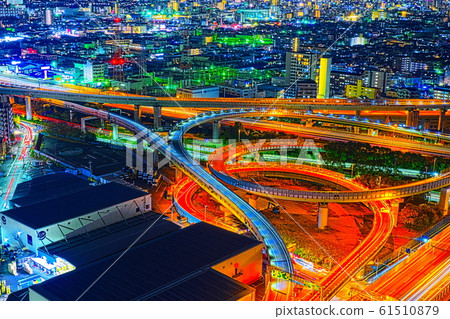 俯瞰東大阪的夜景 61510879