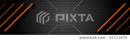Futuristic technology background with orange 61511679