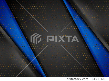 Blue black corporate background with golden dots Blue black corporate background with golden dots 61511680
