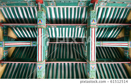 韓國傳統建築吊頂梁 61512514