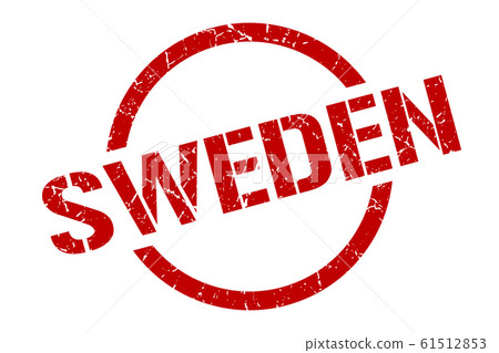Sweden stamp. Sweden grunge round isolated sign 61512853