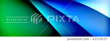 Flowing waves with 3d shadow effects and fluid gradients. Dynamic trendy abstract background. Vector Illustration Flowing waves with 3d shadow effects and fluid gradients. Dynamic trendy abstract background. Vector Illustration 61514537