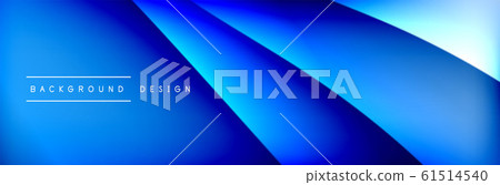 Flowing waves with 3d shadow effects and fluid gradients. Dynamic trendy abstract background. Vector Illustration Flowing waves with 3d shadow effects and fluid gradients. Dynamic trendy abstract background. Vector Illustration 61514540