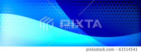 Flowing waves with 3d shadow effects and fluid gradients. Dynamic trendy abstract background. Vector Illustration Flowing waves with 3d shadow effects and fluid gradients. Dynamic trendy abstract background. Vector Illustration 61514541