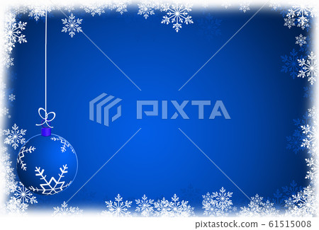 Blue Christmas background with Christmas balls. Trendy Classic Blue color. Blue Christmas background with Christmas balls. Trendy Classic Blue color. 61515008