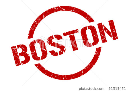 Boston stamp. Boston grunge round isolated sign 61515451