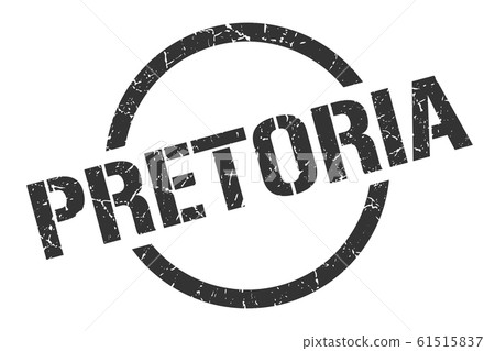Pretoria stamp. Pretoria grunge round isolated 61515837