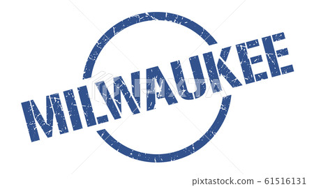Milwaukee stamp. Milwaukee grunge round isolated 61516131