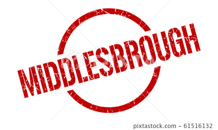Middlesbrough stamp. Middlesbrough grunge round Middlesbrough stamp. Middlesbrough grunge round 61516132
