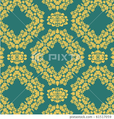 Decorative element traditional damask pattern. - Stock Illustration ...