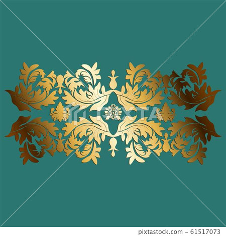 Decorative element traditional damask pattern. - Stock Illustration ...