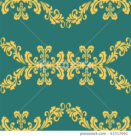 Decorative element traditional damask pattern. - Stock Illustration ...