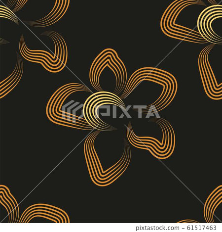 Abstract flowers for fabric design. Decorative Abstract flowers for fabric design. Decorative 61517463