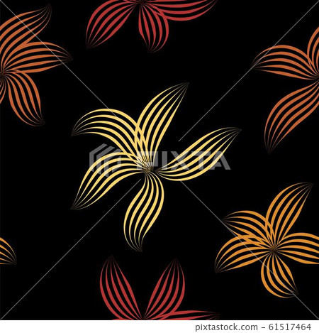 Abstract flowers for fabric design. Decorative Abstract flowers for fabric design. Decorative 61517464