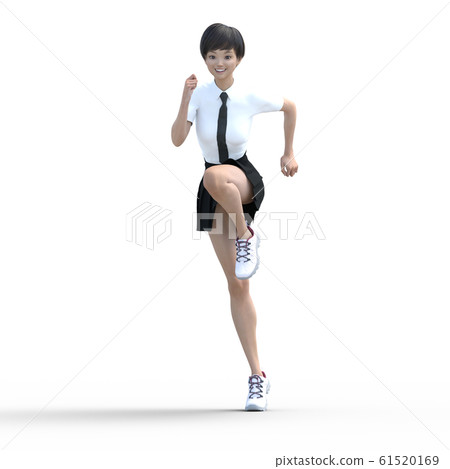 Student, posing, perming3DCG illustration material Student, posing, perming3DCG illustration material 61520169