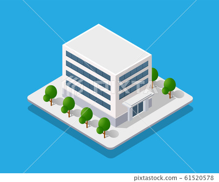 Isometric city with roads with streets Isometric city with roads with streets 61520578