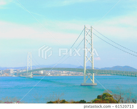 Akashi Kaikyo Bridge from Awajishima 61520713
