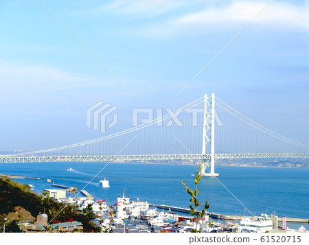 Akashi Kaikyo Bridge from Awajishima 61520715
