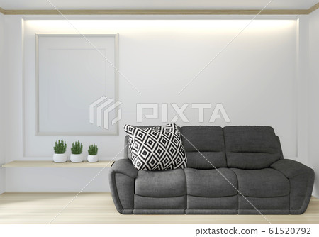 Neutral interior with black velvet armchair Neutral interior with black velvet armchair 61520792