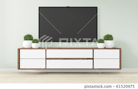 Cabinet Wooden design in modern empty room Cabinet Wooden design in modern empty room 61520975