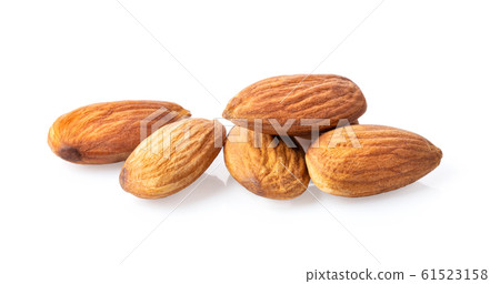 Almond Nuts isolated on white background Almond Nuts isolated on white background 61523158