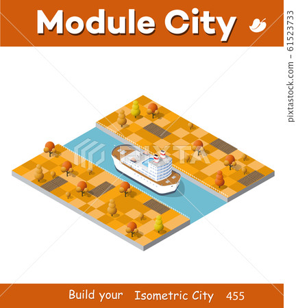 Isometric ship tourist liner of the industrial Isometric ship tourist liner of the industrial 61523733