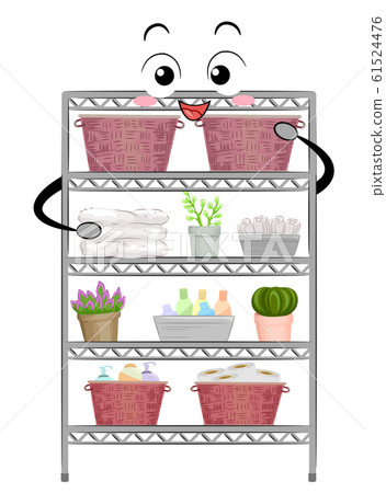 Mascot Bathroom Toiletries Organize Illustration 61524476