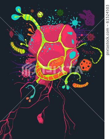 Micro World Abstract Design Illustration Micro World Abstract Design Illustration 61524503