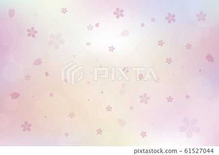 Colorful Cherry Blossom Petals Falling Background Stock