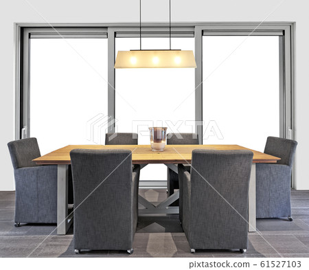 Elegant classical dining table from front with 61527103