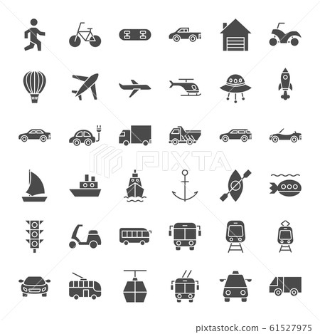 Transport Solid Web Icons - Stock Illustration [61527975] - PIXTA