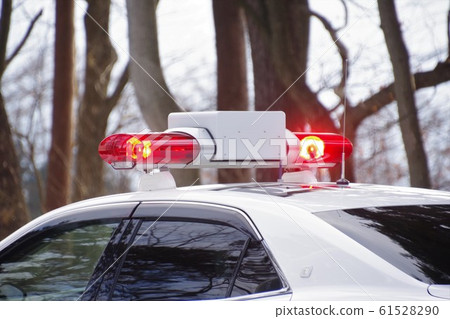 Police car red light radar police car Police car red light radar police car 61528290