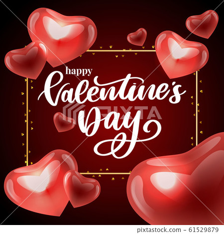 Valentine poster, card, banner letter slogan 61529879