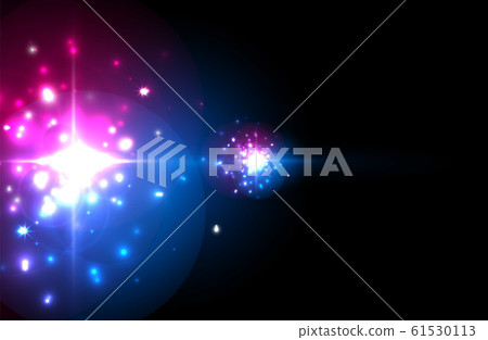 Abstract blue neon star background for celebration design. Luxury festive background. 61530113