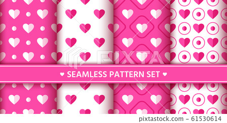 heart seamless pattern set love valentine romantic 61530614