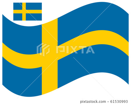 Wave Sweden Flag Vector illustration eps 10 61530993