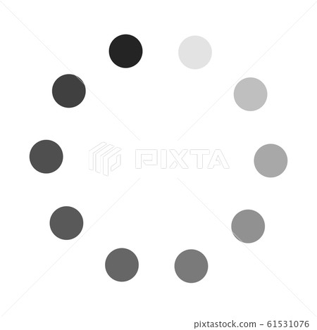 Loading computer icon vector isolated. Round symbol 61531076